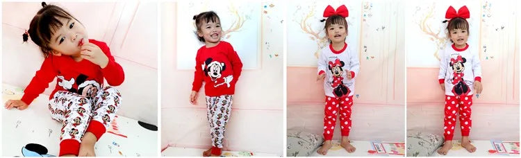 Princess Anna Elsa Cartoon Long Sleeve Pajamas