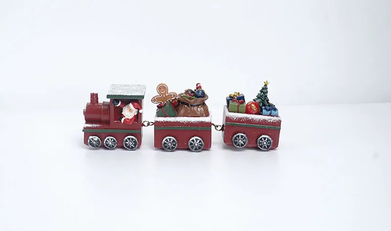 Train Christmas Resin Statue Home Decor Sculpture