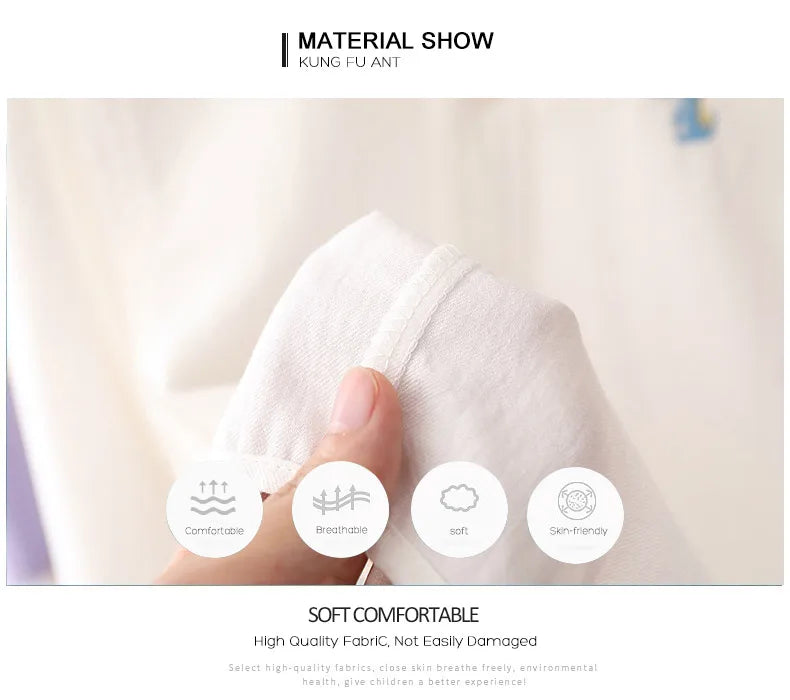 Cotton Long Sleeved Casual Cartoon Dinosaur