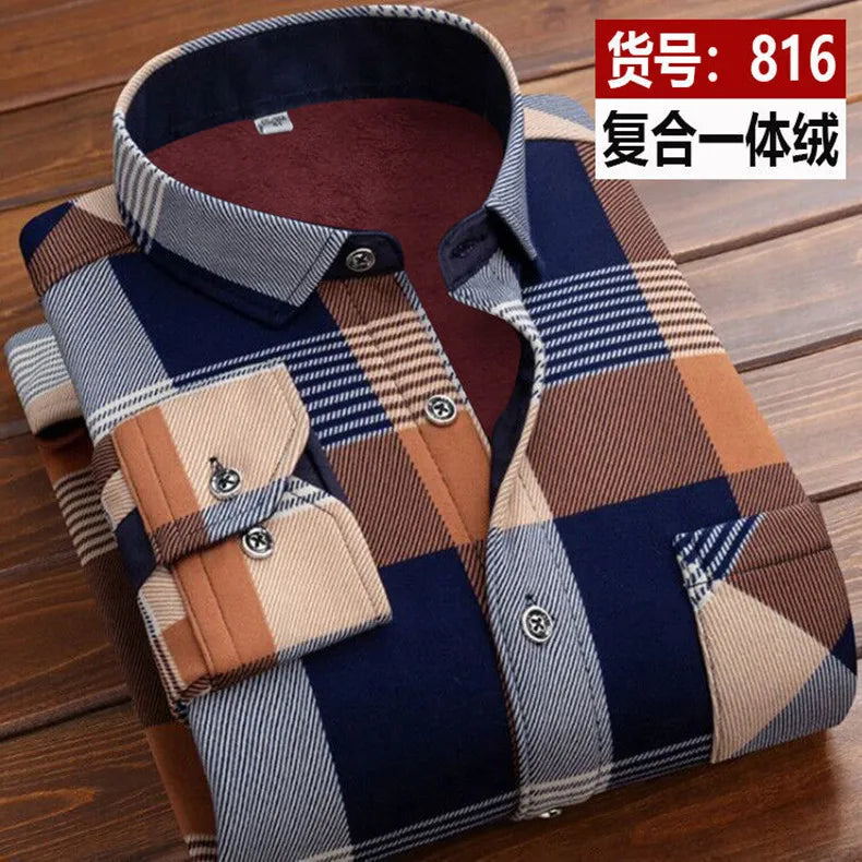 Men's Fashion Casual Striped Long Sleeve Shirt