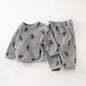 Newborn Boys Round Neck Fashion Waffle Suit