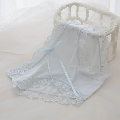 5 Pcs Teen Girl Lace Middle Waist Panties