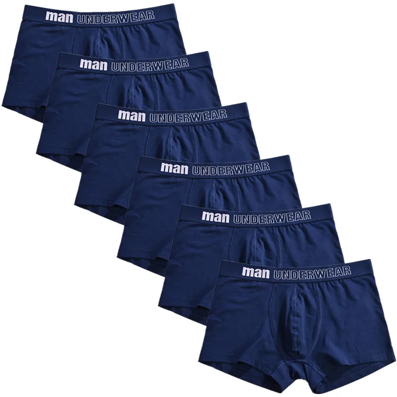 6pcs Men Boxer Briefs Shorts Underwear