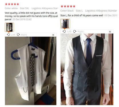 Men Dress Vest Slim Fit Casual Sleeveless