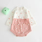Baby Girls Knitted Bodysuit Long Sleeve Ruffled