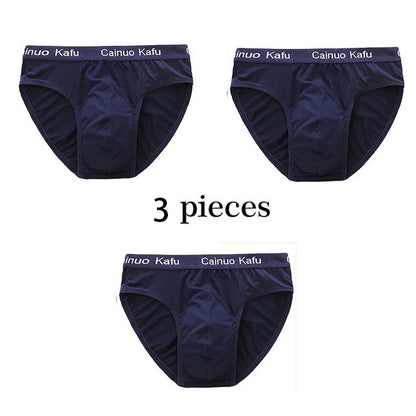 3Pcs Silk  Men's Briefs Bamboo Fiber Bodysuit Comfortable