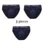 3Pcs Silk  Men's Briefs Bamboo Fiber Bodysuit Comfortable