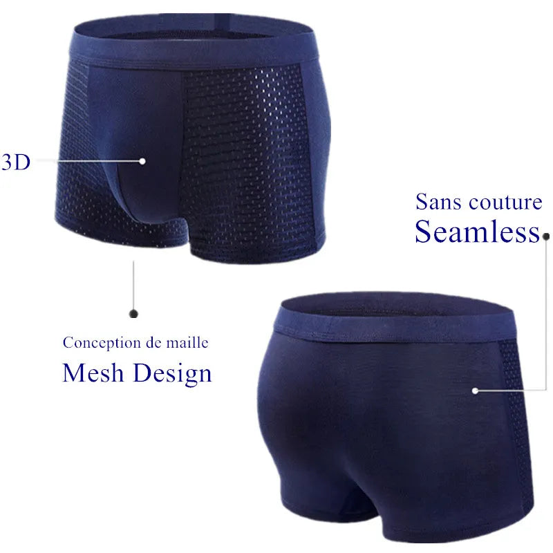 4pcs Large Sizes Boxer Men Underwear