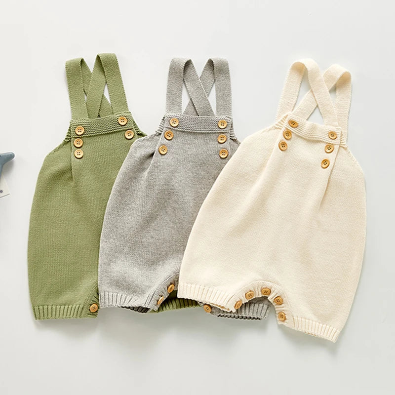 Boy/Girl Sleeveless Knit Children Rompers