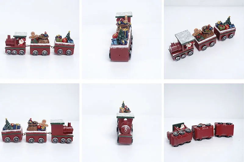 Train Christmas Resin Statue Home Decor Sculpture