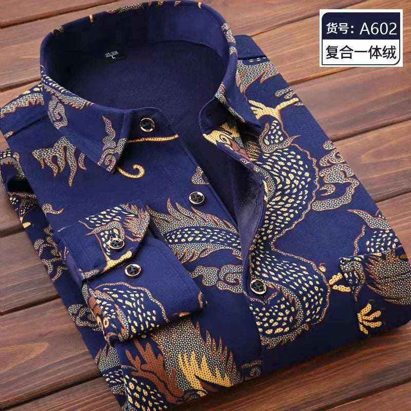 Men's Fashion Casual Striped Long Sleeve Shirt