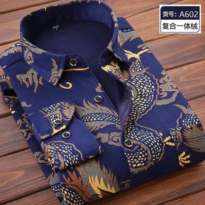 Men's Fashion Casual Striped Long Sleeve Shirt