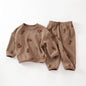 Newborn Boys Round Neck Fashion Waffle Suit