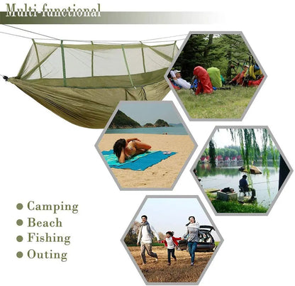 2 Person Camping Garden Hammock With Mosquito