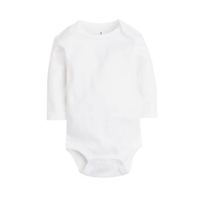 3PCS Boy/Girl Cotton Long Sleeve White Baby Onesie