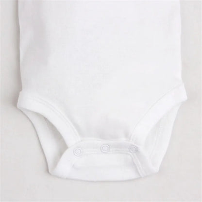 3PCS Boy/Girl Cotton Long Sleeve White Baby Onesie