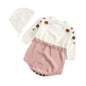 Baby Girls Knitting Romper Red Fashion
