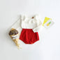 Baby Girls Knitting Romper Red Fashion