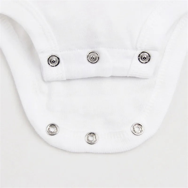 3PCS Boy/Girl Cotton Long Sleeve White Baby Onesie