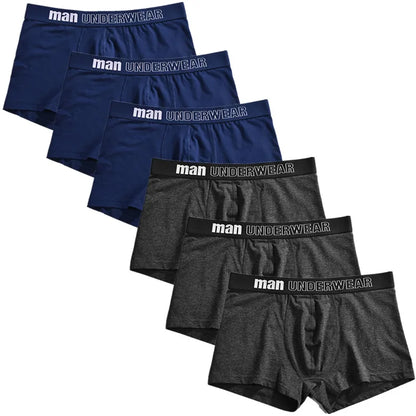 6pcs Men Boxer Briefs Shorts Underwear