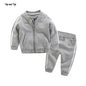 Infant Baby Boy Casual Striped Zipper Tracksuit