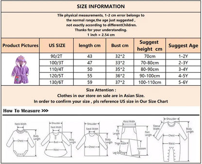 Boys/Girls Mickey Mouse Warm Pajama Flannel Robe