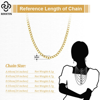 Italian Diamond Cut Cuban Link Chain Necklace