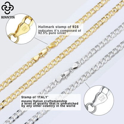 Italian Diamond Cut Cuban Link Chain Necklace