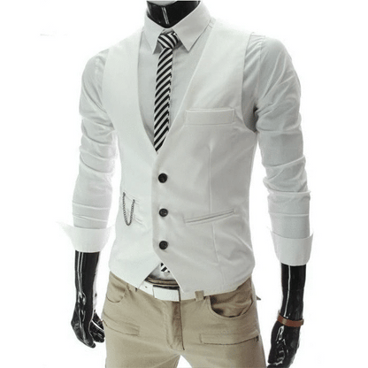 Men Dress Vest Slim Fit Casual Sleeveless