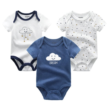 3 Pcs Baby Boy Jumpsuits, Bodysuit 100%Cotton