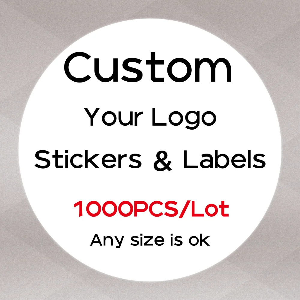 1000 PCS Stickers Customize Logo Label Personalized Packaging Labels
