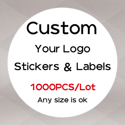 1000 PCS Stickers Customize Logo Label Personalized Packaging Labels