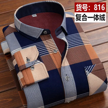 Men's Fashion Casual Striped Long Sleeve Shirt