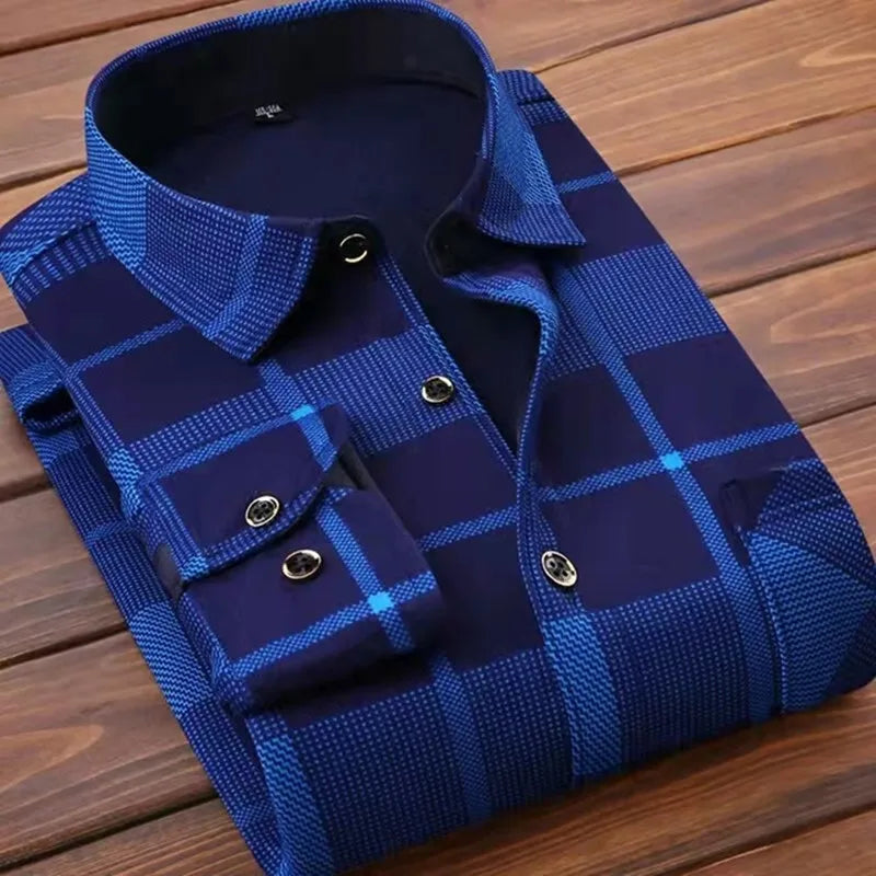 Men's Fashion Casual Striped Long Sleeve Shirt