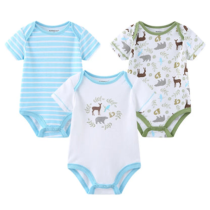 3 Pcs Baby Boy Jumpsuits, Bodysuit 100%Cotton