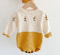 Baby Girls Knitted Bodysuit Long Sleeve Ruffled