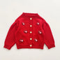 Girls Solid Color Knitted Cardigan Long Sleeves
