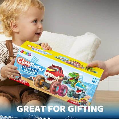 3 Pack Monster Truck Motion Activated Light-Up Cars