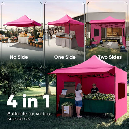 Heavy Duty Pop Up Canopy 3 Removable Sidewalls