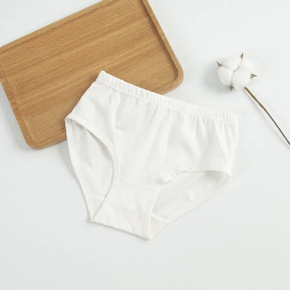 6Pcs Girls/Boys Underwear White Cotton Teen Briefs