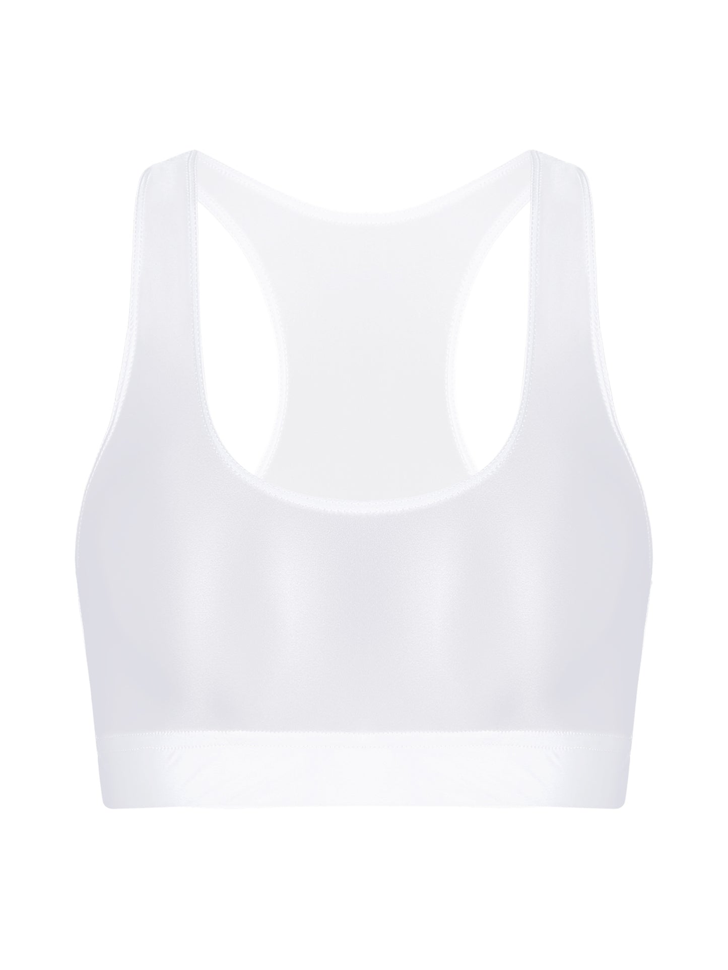Glossy Womens Mid Waist Gym Fitness Yoga