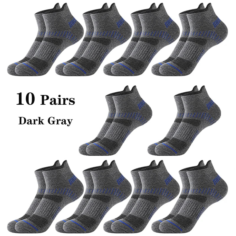 10 Pairs Men Ankle Athletic Socks