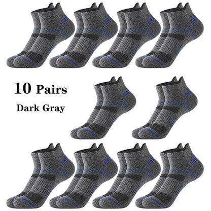 10 Pairs Men Ankle Athletic Socks