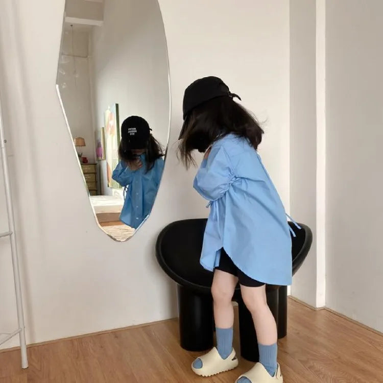 Kids' Lightweight Trendy Loose Irregular Design Shirt