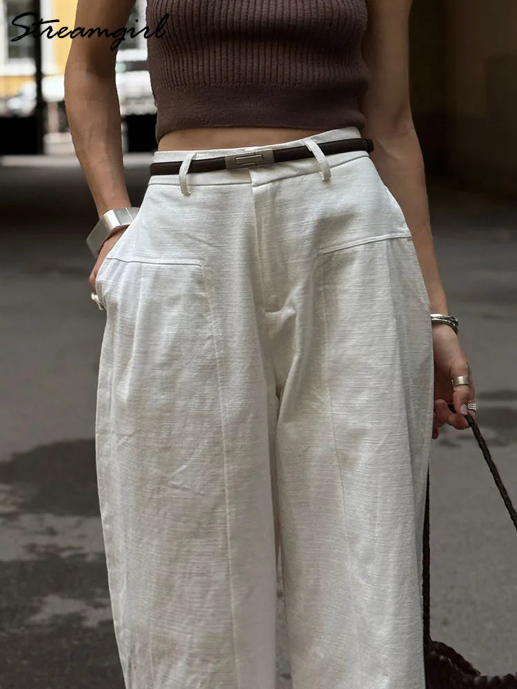 Women Wide Leg Formal Straight Leg Pants