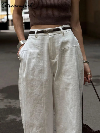 Women Wide Leg Formal Straight Leg Pants