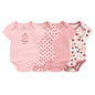4Pieces Short Sleeve Cartoon Baby Boy/Girl Bodysuit