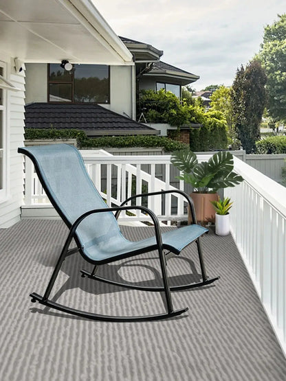Mesh Sling Rocking Chair,Outdoor E-coated Steel