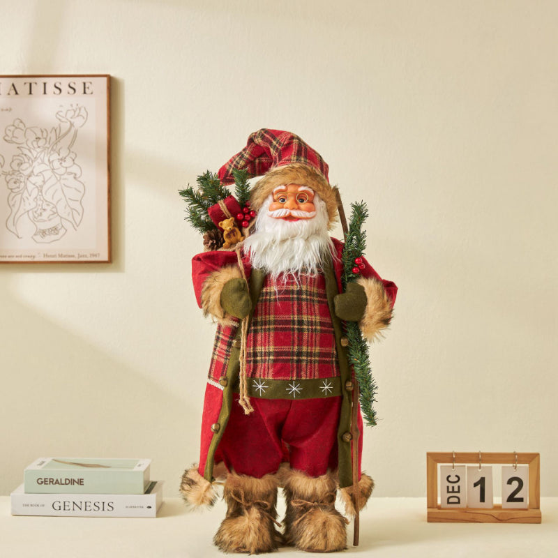 Large Standing Santa Figurine Doll Home Decoration