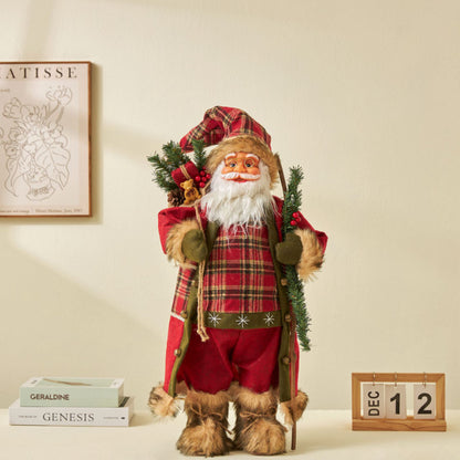 Large Standing Santa Figurine Doll Home Decoration